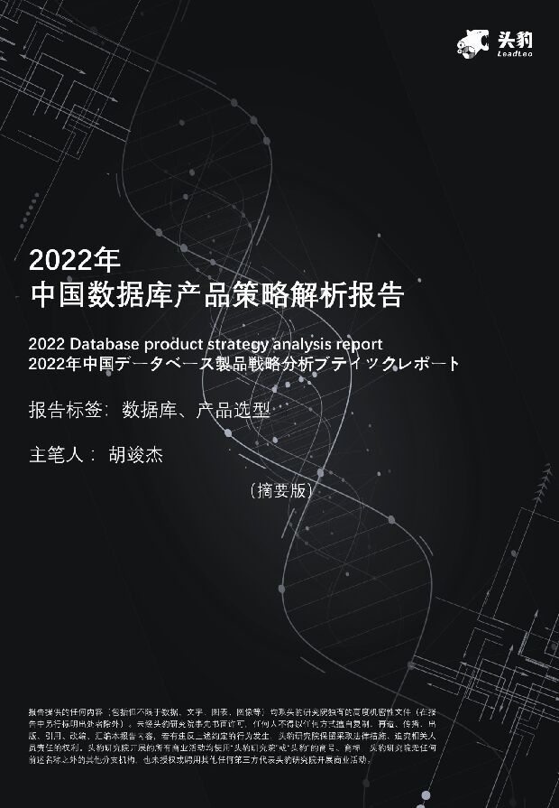 2022年中国数据库产品策略解析报告（摘要版） 头豹研究院 2022-05-09 附下载