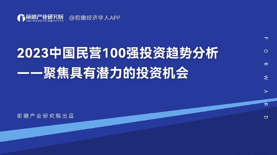 2023年中国民营100强投资趋势分析——聚焦具有潜力的投资机会