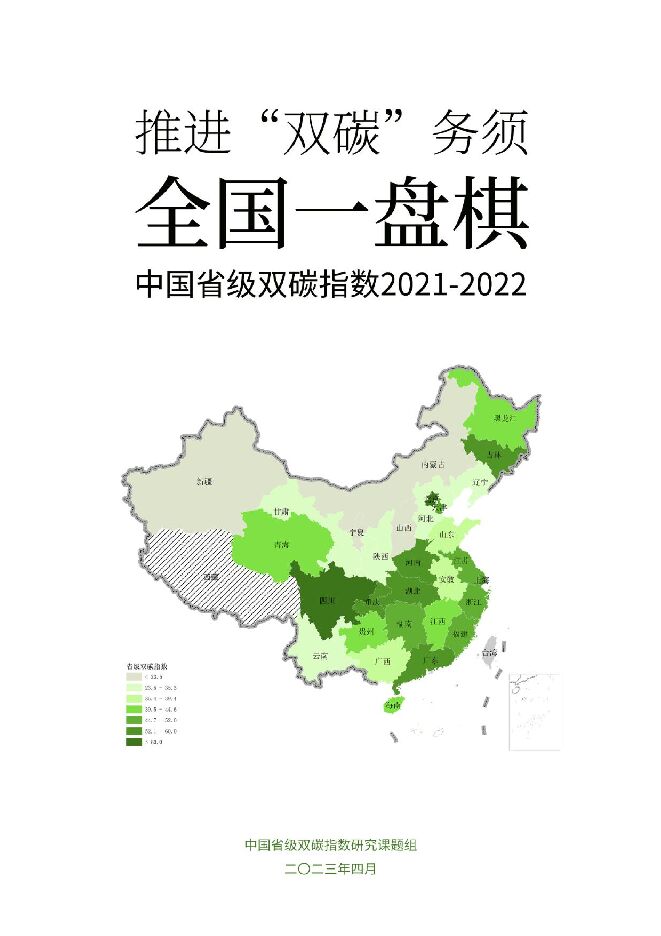 中国省级双碳指数摘要报告2021-2022