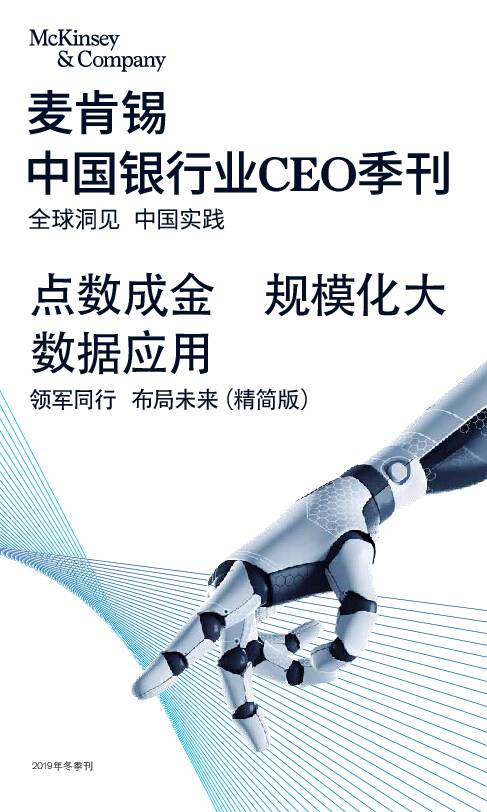 中国行业CEO季刊：点数成金规模化大数据应用-领军同行布局未来（精简版）麦肯锡咨询2019-11-29