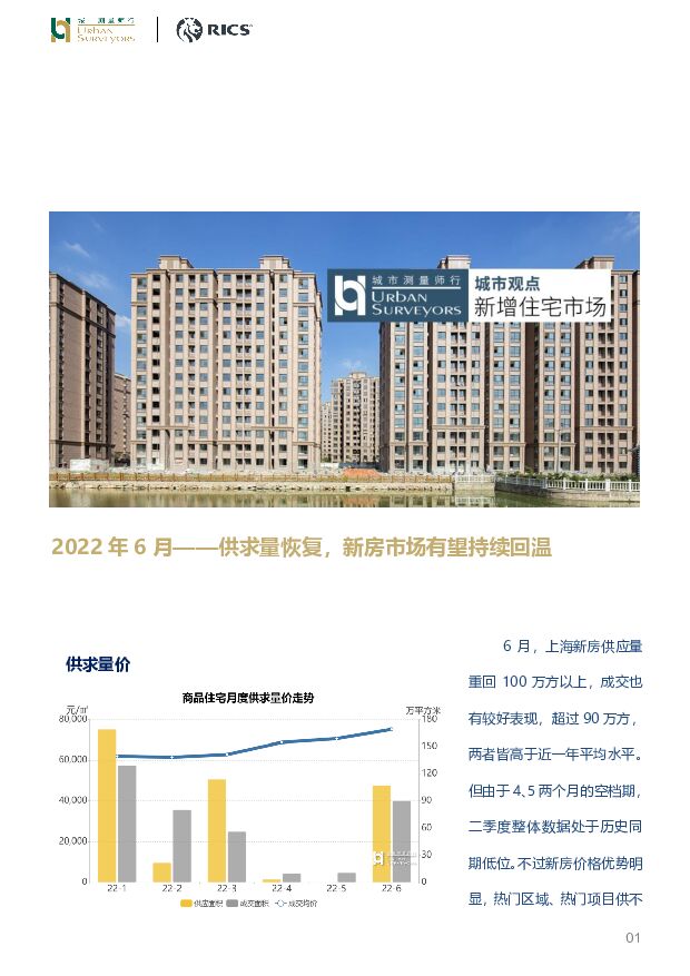 房地产2022年6月：供求量恢复，新房市场有望持续回温 城市测量师行 2022-07-21 附下载