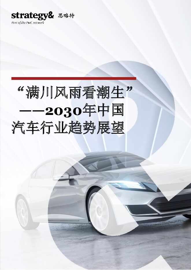 2030年中国汽车行业趋势展望 - 满川风雨看潮生