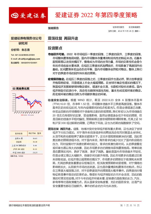 2022年第四季度策略 爱建证券 2022-09-26 附下载