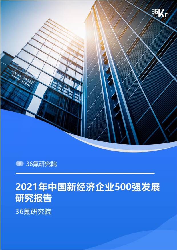 36Kr-2021年中国新经济500强发展研究报告