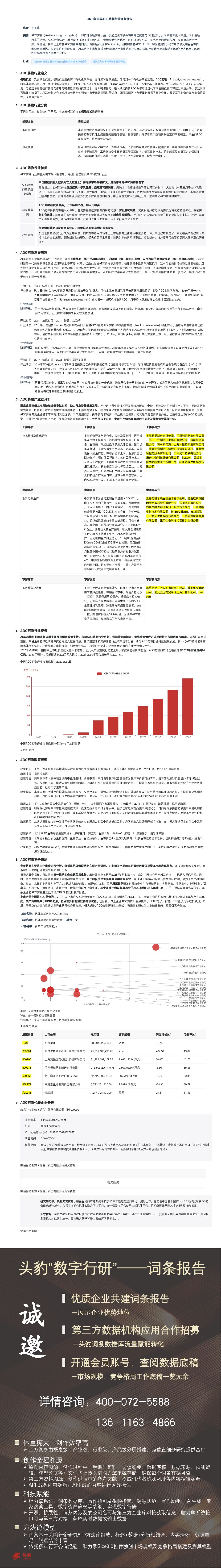 2023年中国ADC药物行业词条报告 头豹研究院 2023-04-07 附下载