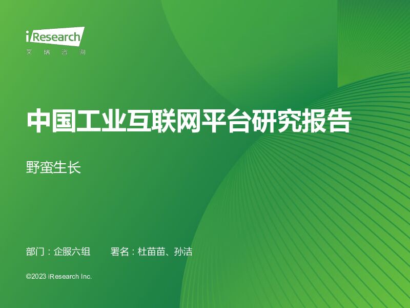 中国工业互联网平台研究报告：野蛮生长