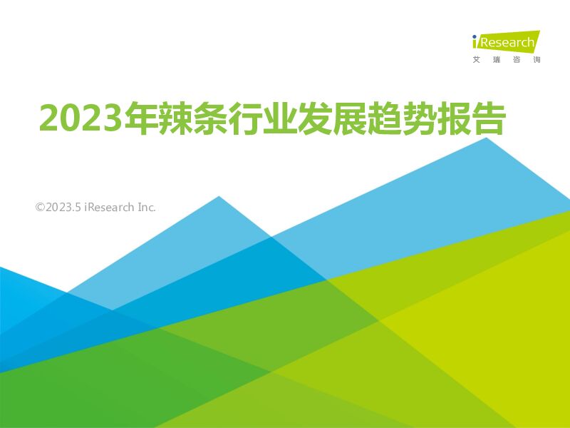 2023年辣条行业发展趋势报告 艾瑞股份 2023-06-15（33页） 附下载