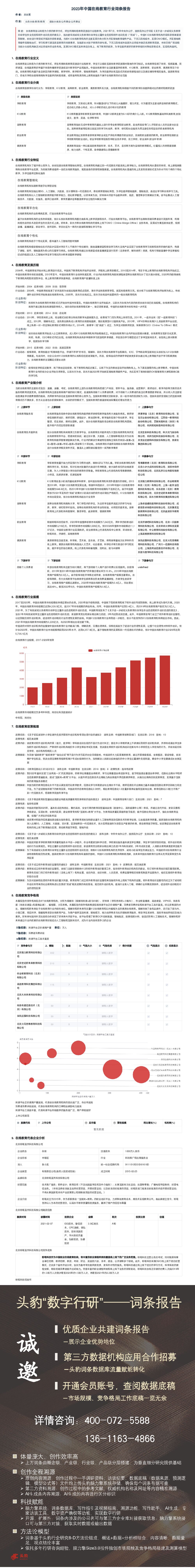 2023年中国在线教育行业词条报告 头豹研究院 2023-05-31（1页） 附下载